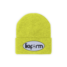 Load image into Gallery viewer, lieform Knit Beanie (Black on White)