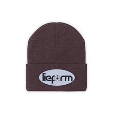 Load image into Gallery viewer, lieform Knit Beanie (Black on White)