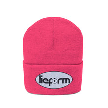 Load image into Gallery viewer, lieform Knit Beanie (Black on White)