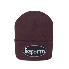 Load image into Gallery viewer, lieform Knit Beanie (White on Black)