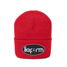 Load image into Gallery viewer, lieform Knit Beanie (White on Black)