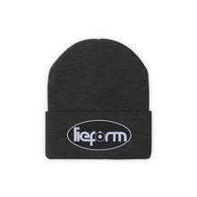 Load image into Gallery viewer, lieform Knit Beanie (White on Black)