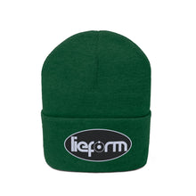 Load image into Gallery viewer, lieform Knit Beanie (White on Black)