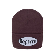 Load image into Gallery viewer, lieform Knit Beanie (Black on White)