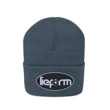 Load image into Gallery viewer, lieform Knit Beanie (White on Black)