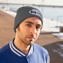 Load image into Gallery viewer, lieform Knit Beanie (Black on White)