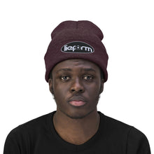 Load image into Gallery viewer, lieform Knit Beanie (White on Black)