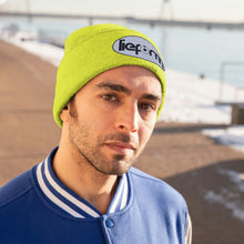 Load image into Gallery viewer, lieform Knit Beanie (Black on White)