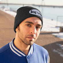 Load image into Gallery viewer, lieform Knit Beanie (Black on White)