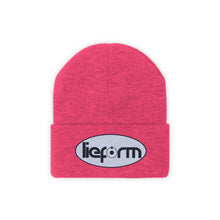 Load image into Gallery viewer, lieform Knit Beanie (Black on White)