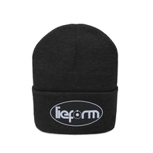 Load image into Gallery viewer, lieform Knit Beanie (White on Black)