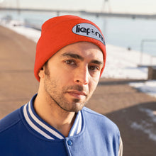 Load image into Gallery viewer, lieform Knit Beanie (Black on White)