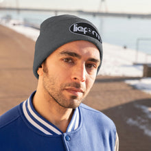 Load image into Gallery viewer, lieform Knit Beanie (White on Black)