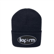 Load image into Gallery viewer, lieform Knit Beanie (White on Black)