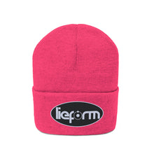 Load image into Gallery viewer, lieform Knit Beanie (White on Black)