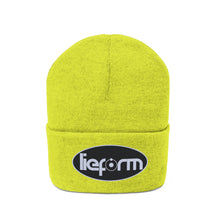 Load image into Gallery viewer, lieform Knit Beanie (White on Black)