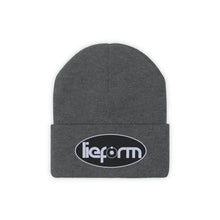 Load image into Gallery viewer, lieform Knit Beanie (White on Black)