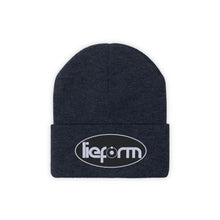 Load image into Gallery viewer, lieform Knit Beanie (White on Black)
