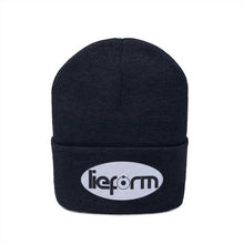 Load image into Gallery viewer, lieform Knit Beanie (Black on White)