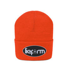 Load image into Gallery viewer, lieform Knit Beanie (White on Black)