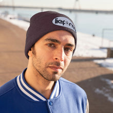 Load image into Gallery viewer, lieform Knit Beanie (Black on White)