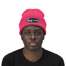 Load image into Gallery viewer, lieform Knit Beanie (White on Black)