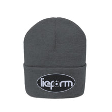 Load image into Gallery viewer, lieform Knit Beanie (White on Black)