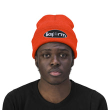 Load image into Gallery viewer, lieform Knit Beanie (White on Black)