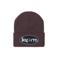 Load image into Gallery viewer, lieform Knit Beanie (White on Black)