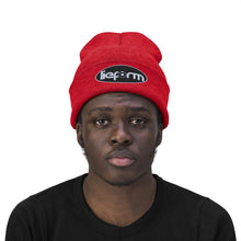 Load image into Gallery viewer, lieform Knit Beanie (White on Black)