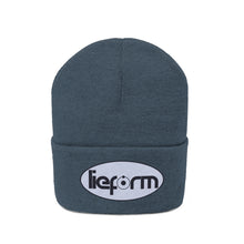 Load image into Gallery viewer, lieform Knit Beanie (Black on White)