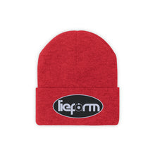 Load image into Gallery viewer, lieform Knit Beanie (White on Black)