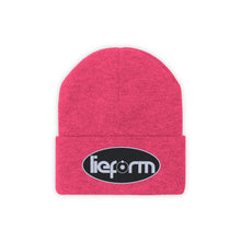 Load image into Gallery viewer, lieform Knit Beanie (White on Black)