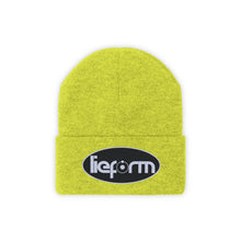 Load image into Gallery viewer, lieform Knit Beanie (White on Black)