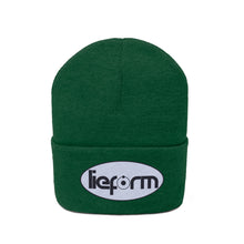 Load image into Gallery viewer, lieform Knit Beanie (Black on White)