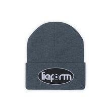 Load image into Gallery viewer, lieform Knit Beanie (White on Black)