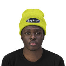 Load image into Gallery viewer, lieform Knit Beanie (White on Black)