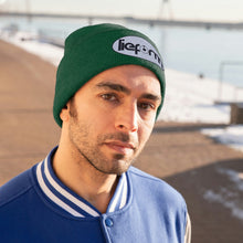 Load image into Gallery viewer, lieform Knit Beanie (Black on White)