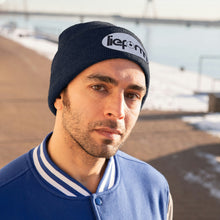 Load image into Gallery viewer, lieform Knit Beanie (Black on White)