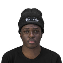 Load image into Gallery viewer, lieform Knit Beanie (White on Black)